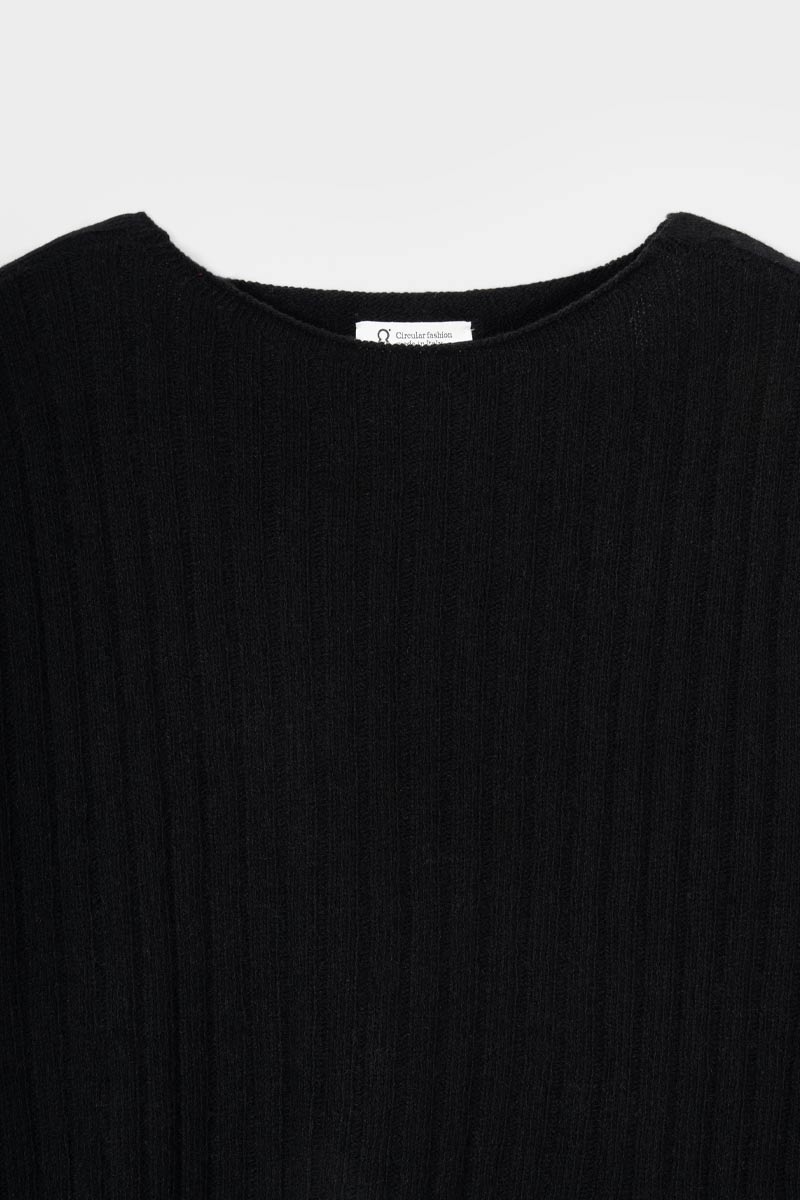 Maglia Donna Cashmere Rigenerato Luce Nero