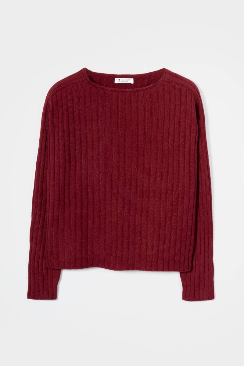 Maglia Scollo a Barca Donna Cashmere Rigenerato Luce - Rifò Lab Moda circolare made in Italy