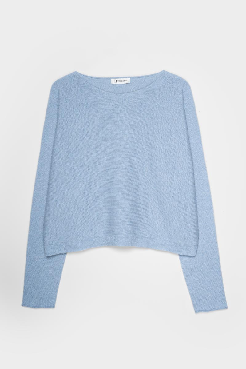 Azzurro Nuvola | Maglia Donna Cashmere Rigenerato Silvia