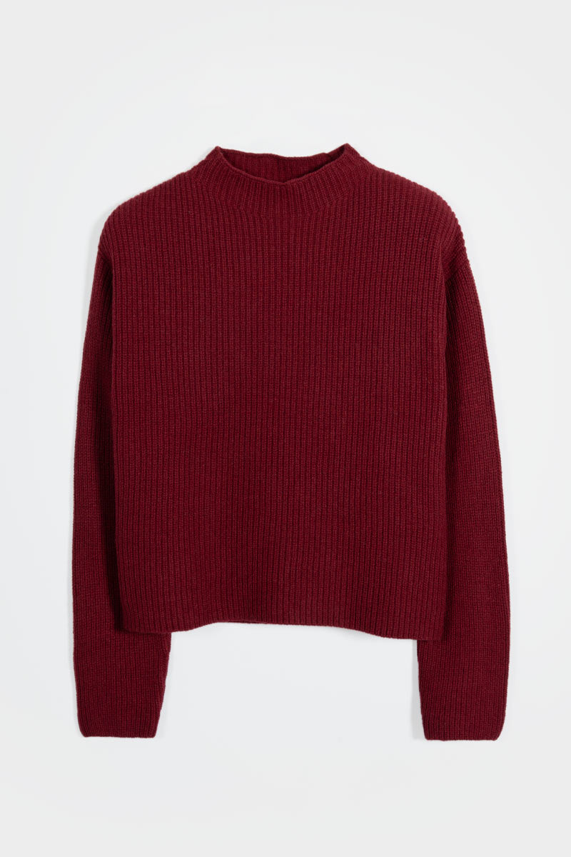Maglia Donna Cashmere Rigenerato Melissa Rosso - Rifò Lab Moda circolare made in Italy