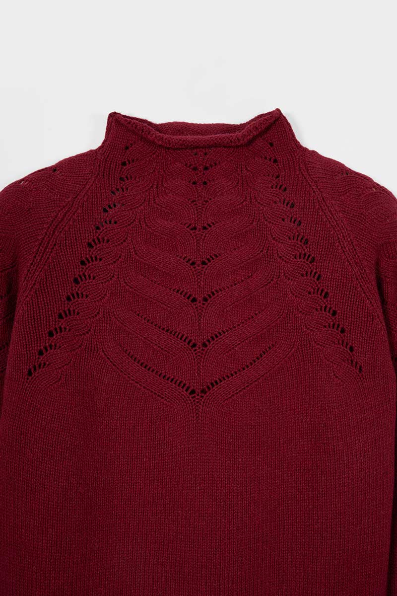 Maglia Donna Lana Corinna Maglione con Trecce Lana Rigenerata - Rifò Lab Moda circolare made in Italy