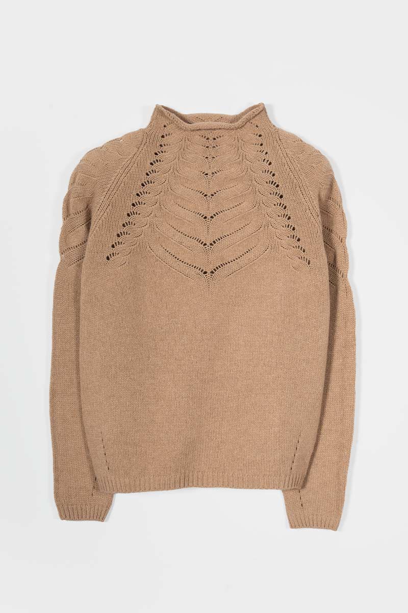 Maglia Donna Lana Corinna Maglione con Trecce Lana Rigenerata - Rifò Lab Moda circolare made in Italy
