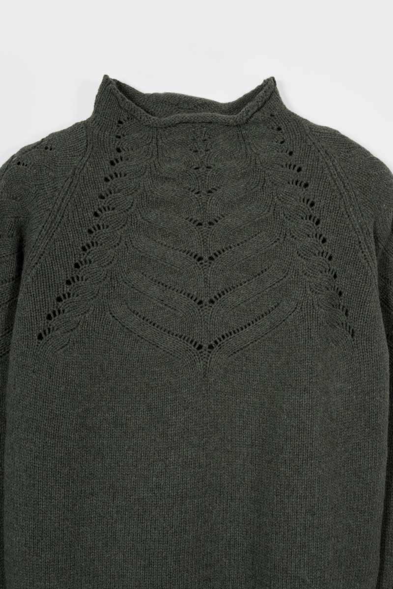 Maglia Donna Lana Corinna Maglione con Trecce Lana Rigenerata - Rifò Lab Moda circolare made in Italy