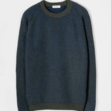 Maglione Cashmere Uomo Invernale Girocollo Amedeo - Rifò Lab Moda circolare made in Italy
Bicolor Verde Blu