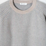 Maglione Cashmere Uomo Invernale Girocollo Amedeo - Rifò Lab Moda circolare made in Italy
Bicolor Beige Grigio