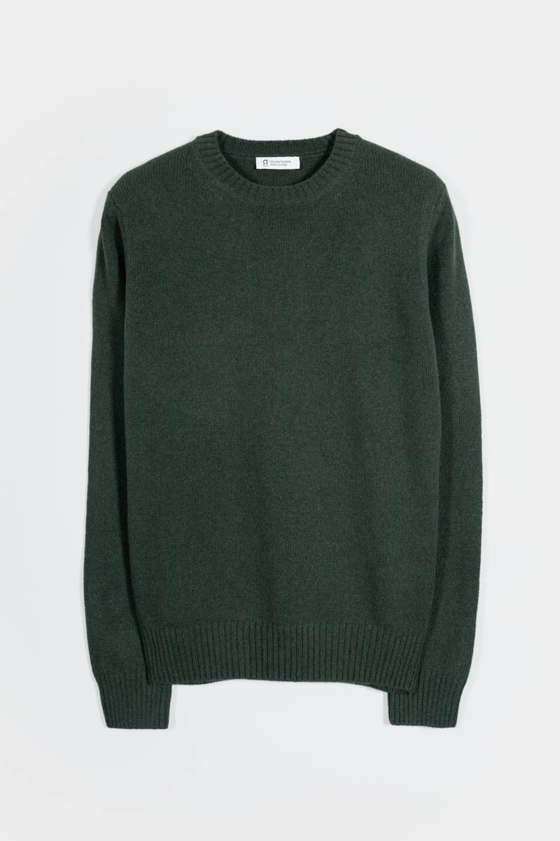 Maglia Uomo Cashmere Rigenerato Romeo Verde Muschio