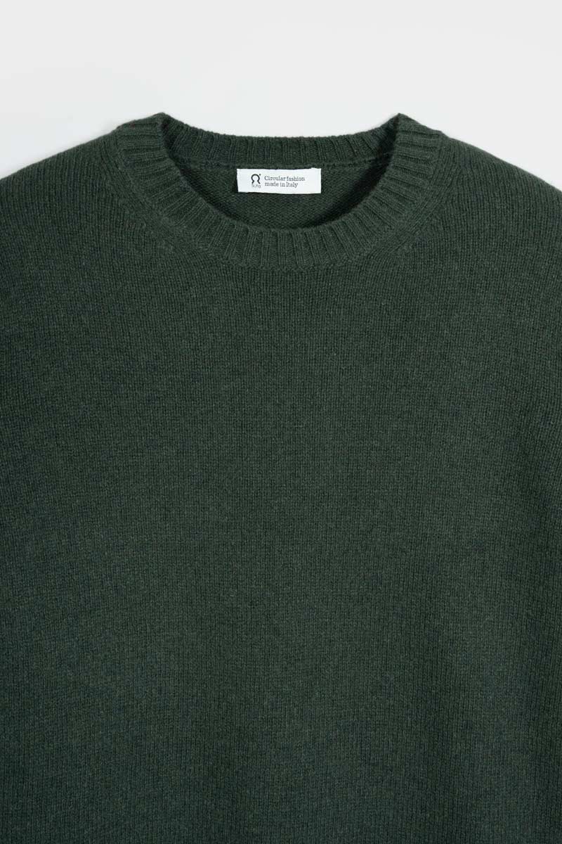 Maglia Uomo Cashmere Rigenerato Romeo Verde Muschio