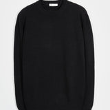 Nero Ardesia | Maglione uomo paricollo cashmere rigenerato