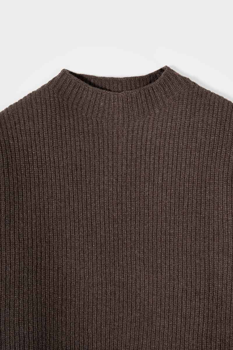 Maglia Donna Cashmere Rigenerato Melissa  - Rifò Lab Moda circolare made in Italy
Marrone Corteccia