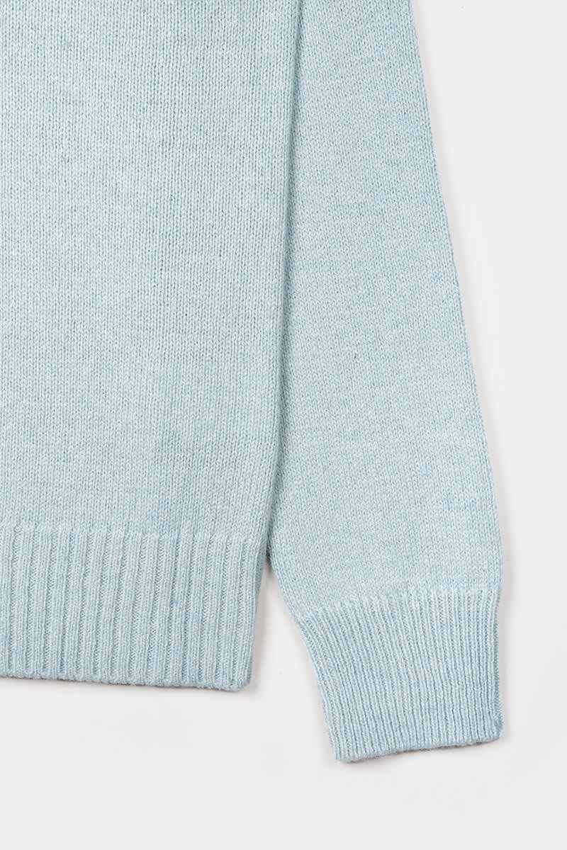 Maglia Donna Cashmere Rigenerato Edda Azzurro