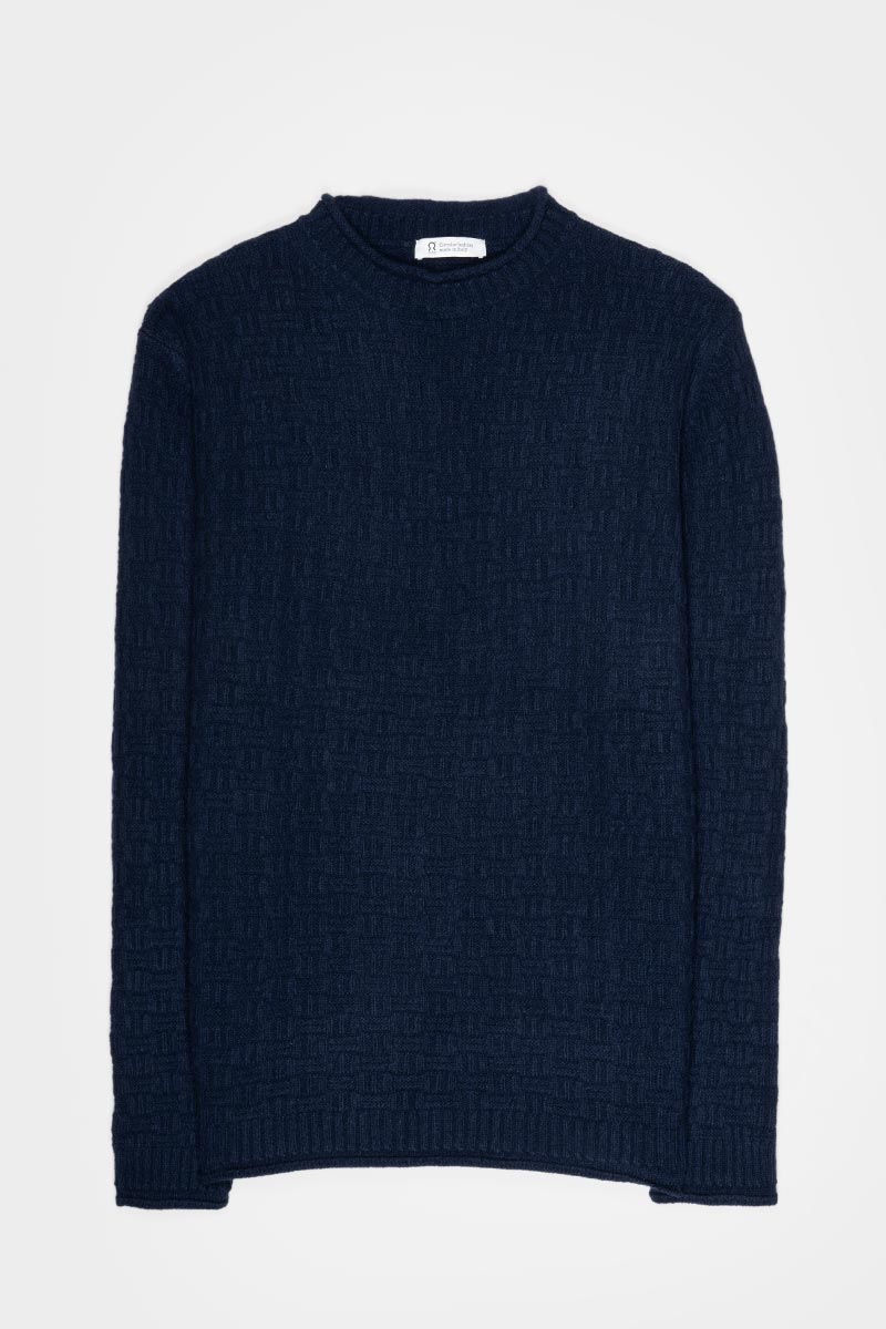 Maglia Uomo Cashmere Rigenerato Fernando Blu