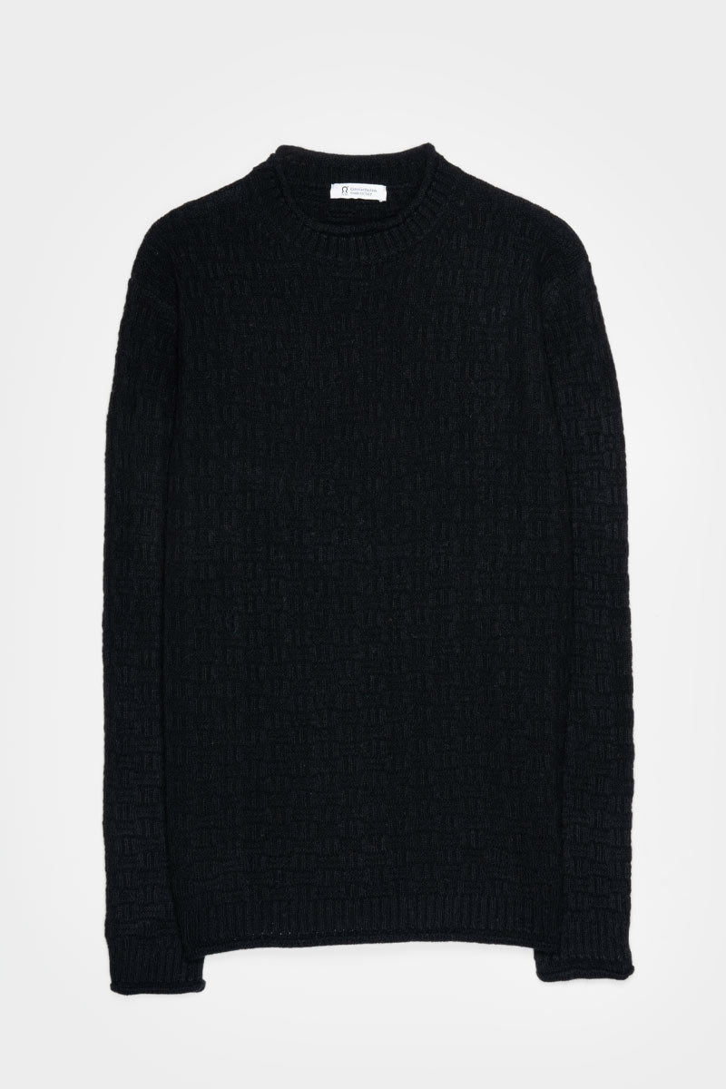 Maglia Uomo Cashmere Rigenerato Fernando Nero