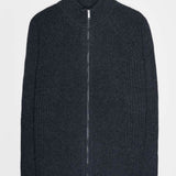 Cardigan Uomo Cashmere Rigenerato Ippolito Grigio Carbone