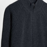 Cardigan Uomo Cashmere Rigenerato Ippolito Grigio Carbone