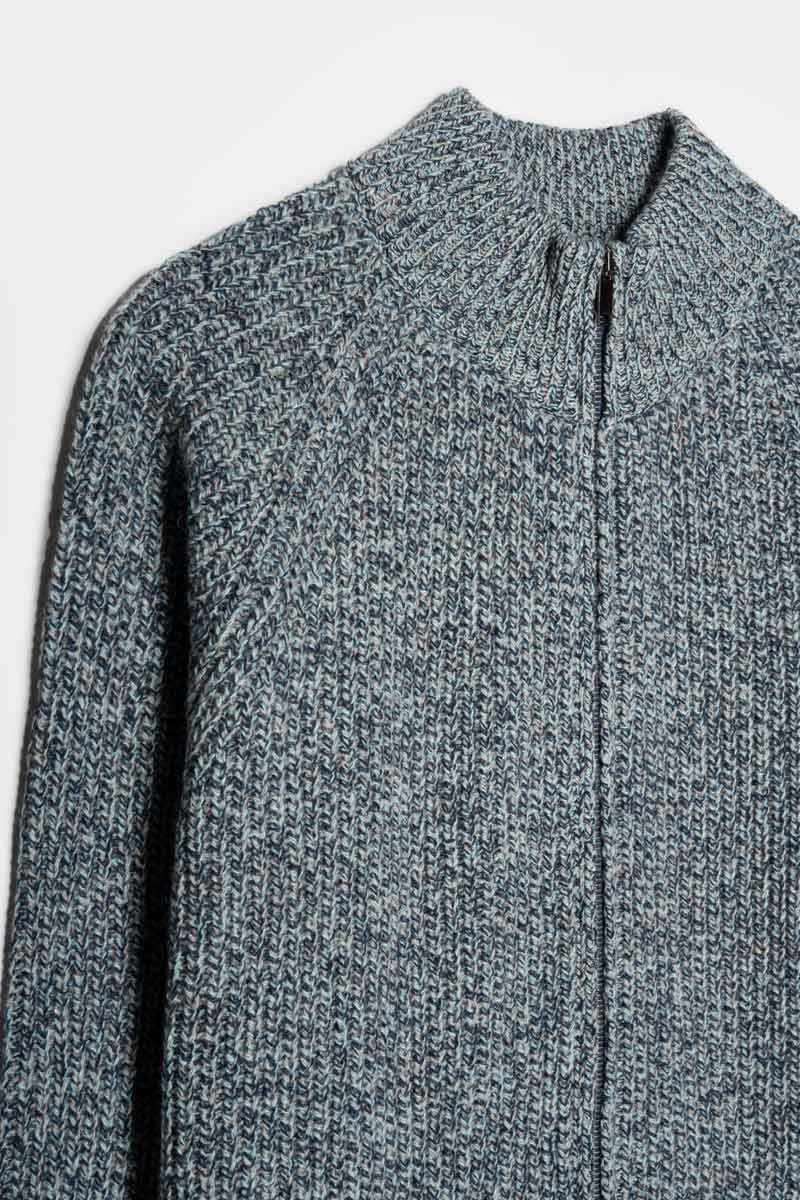 Chanteclaire Grigio Grafite | Cardigan Uomo Cashmere Rigenerato Ippolito