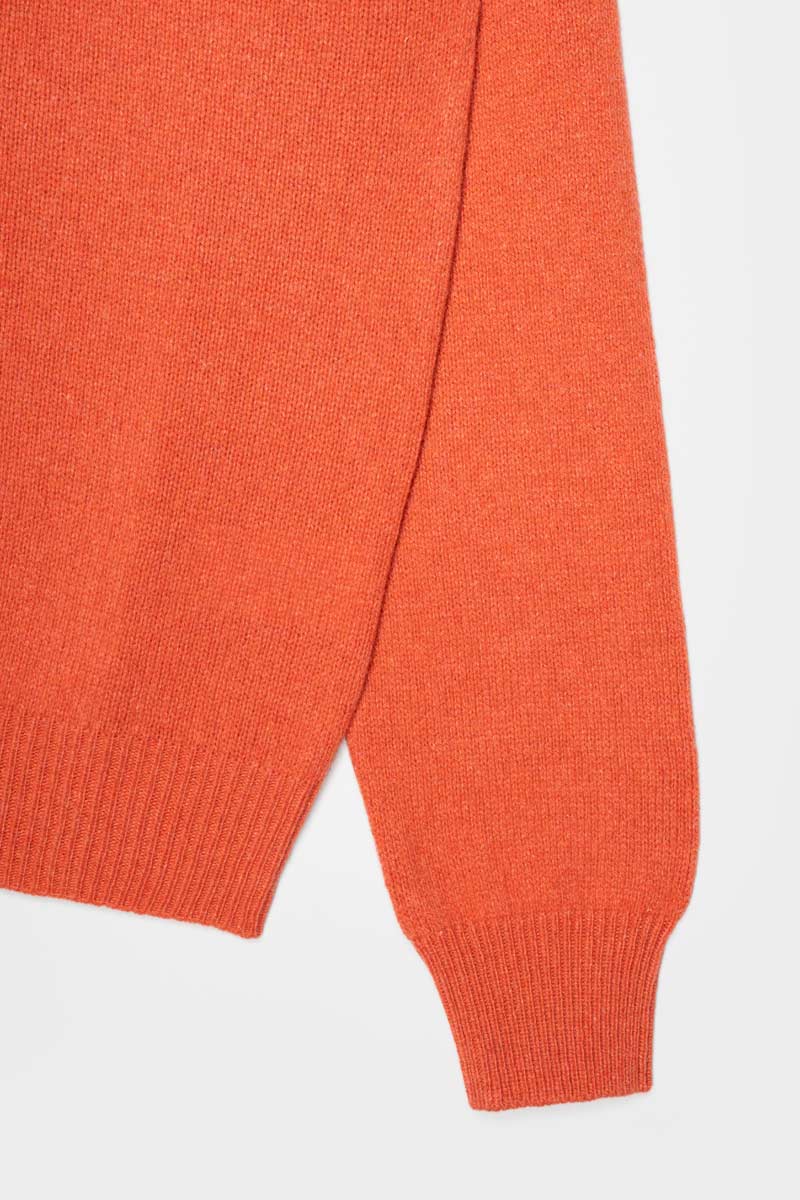 Maglia Collo Alto Uomo Cashmere Rigenerato Clemente Arancio