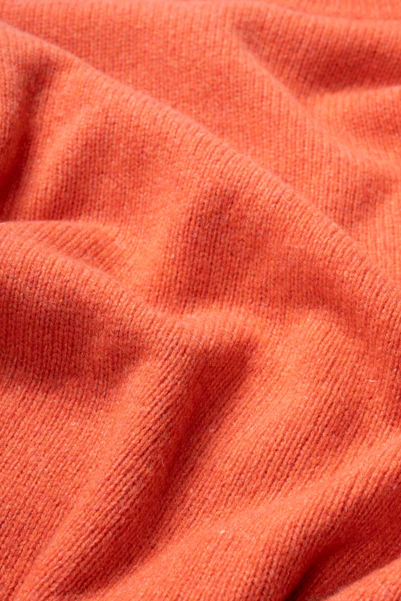 Maglia Collo Alto Uomo Cashmere Rigenerato Clemente Arancio