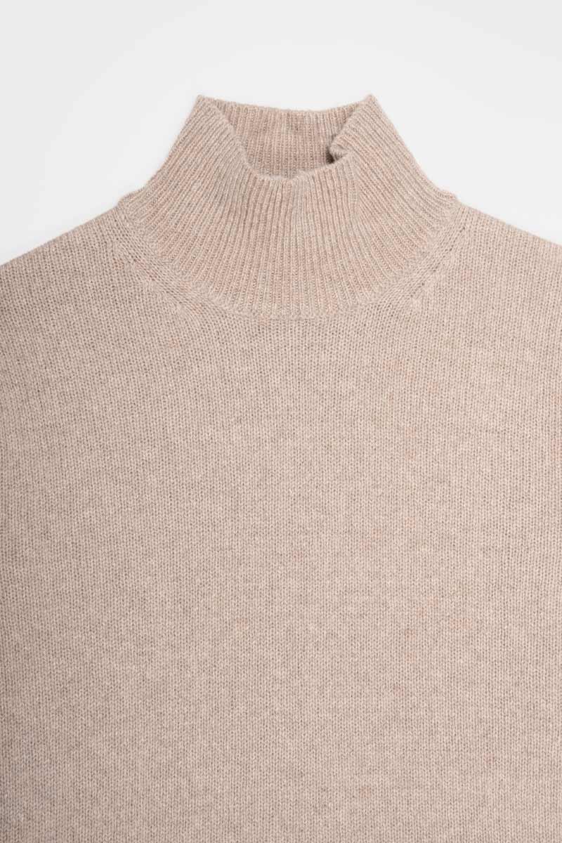 Maglia Donna Cashmere Rigenerato Ada Beige Sabbia