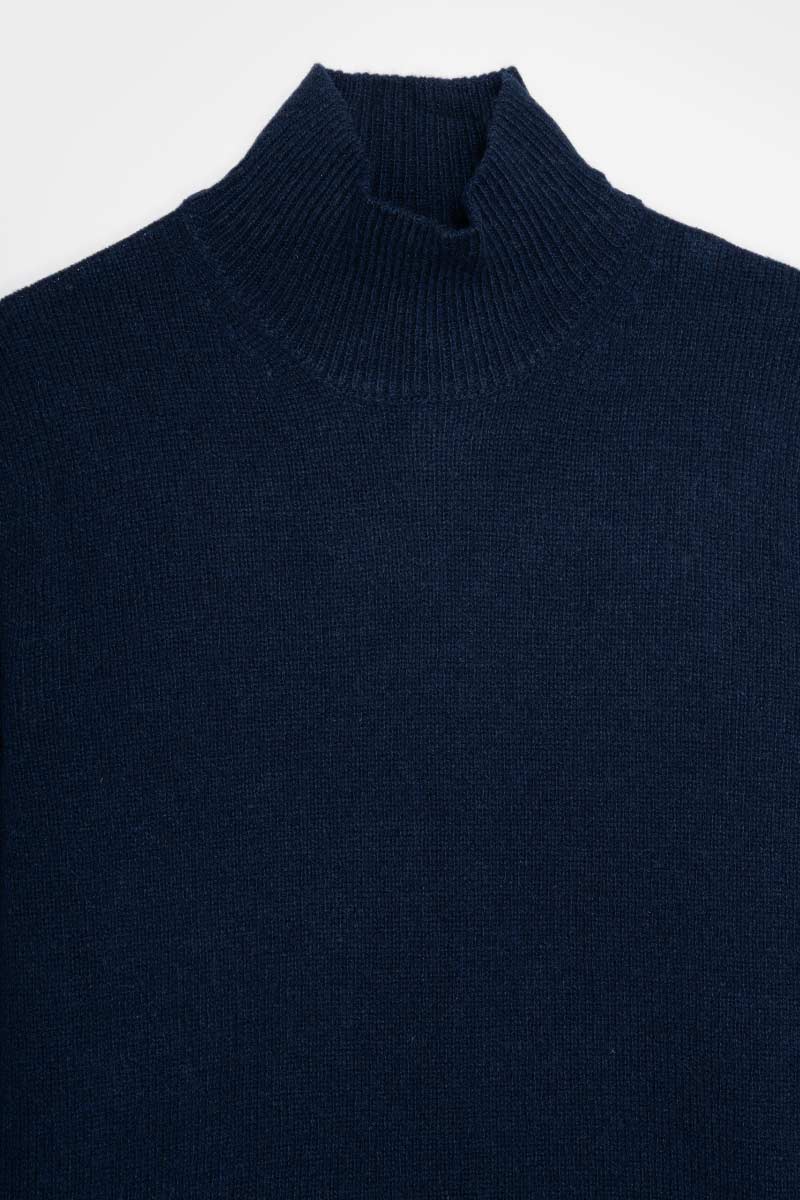 Blu Mora | Maglia collo alto cashmere rigenerato