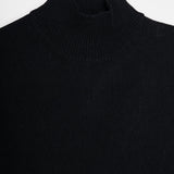 Nero Ardesia | Maglia collo alto cashmere rigenerato