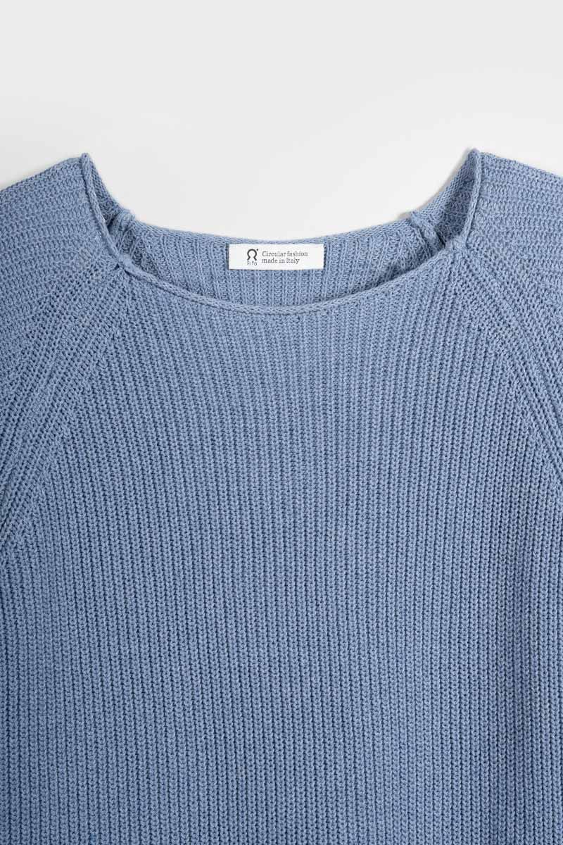 Maglia Uomo Cotone Rigenerato Francesco Blu Azzurro