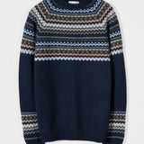 Maglione Uomo Lana Riciclata Stile Norvegese Fantasia Jacquard Armando  - Rifò Lab Moda circolare made in Italy