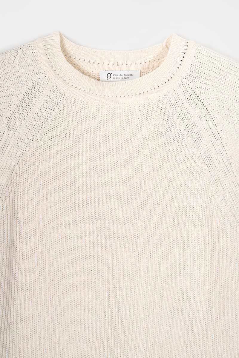 Maglia cotone uomo - Maglioncino di cotone uomo - Moda Circolare made in Itay Rifò