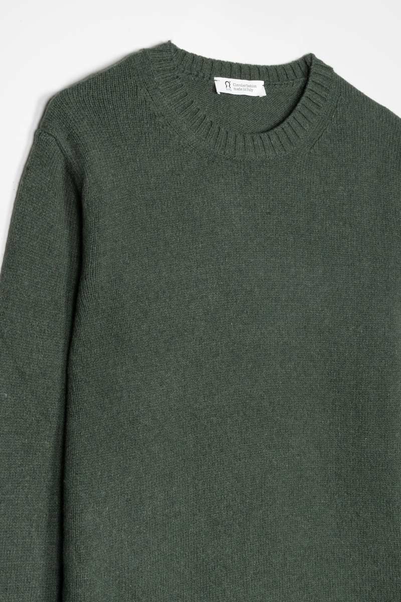 Maglia Uomo Cashmere Rigenerato Romeo Verde Muschio