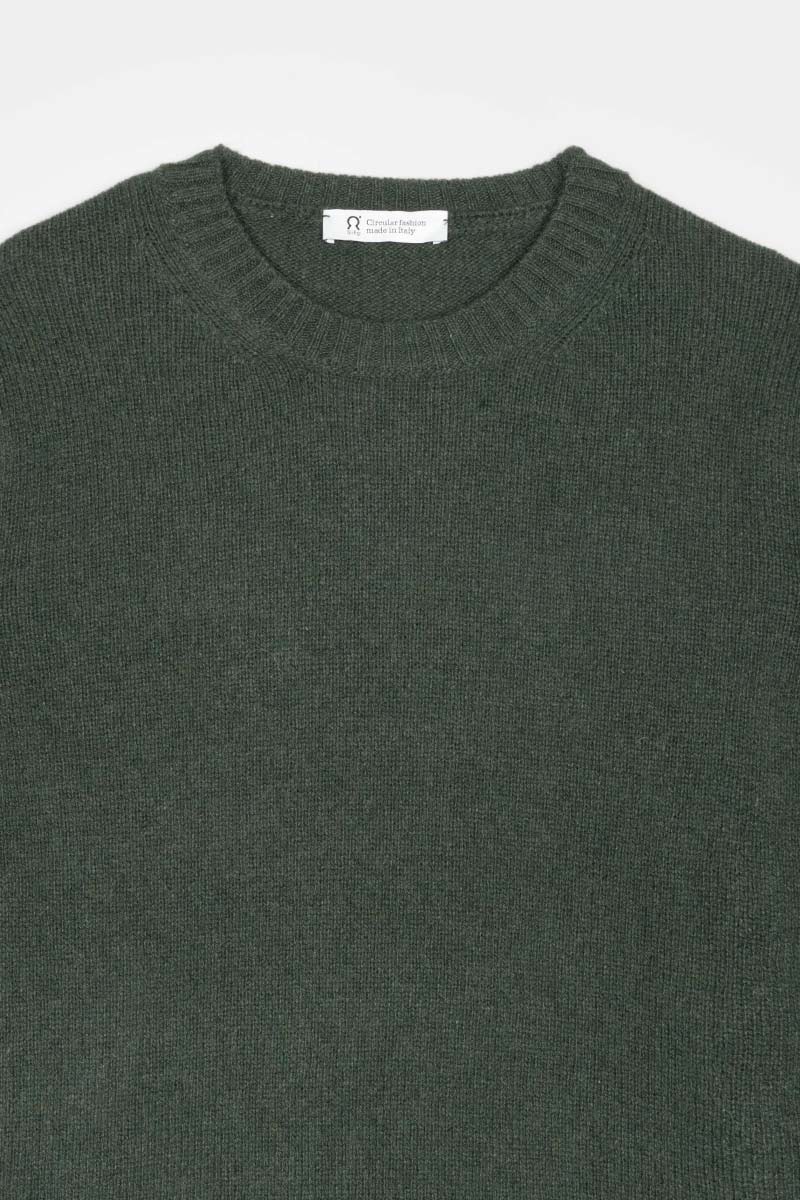 Maglia Uomo Cashmere Rigenerato Romeo Verde Muschio