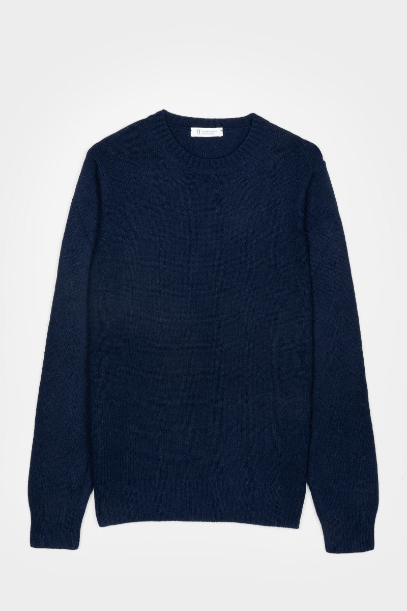 Blu Mora | Maglione uomo cashmere rigenerato paricollo