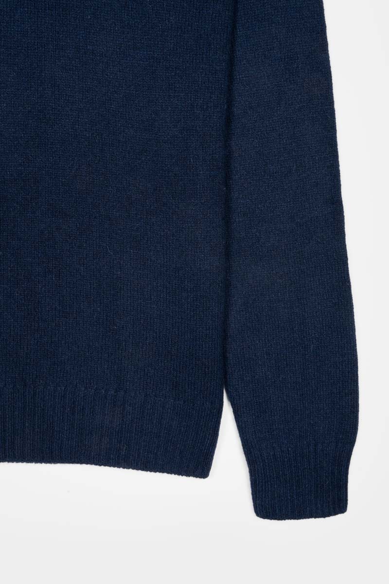 Blu Mora | Maglione uomo cashmere rigenerato paricollo