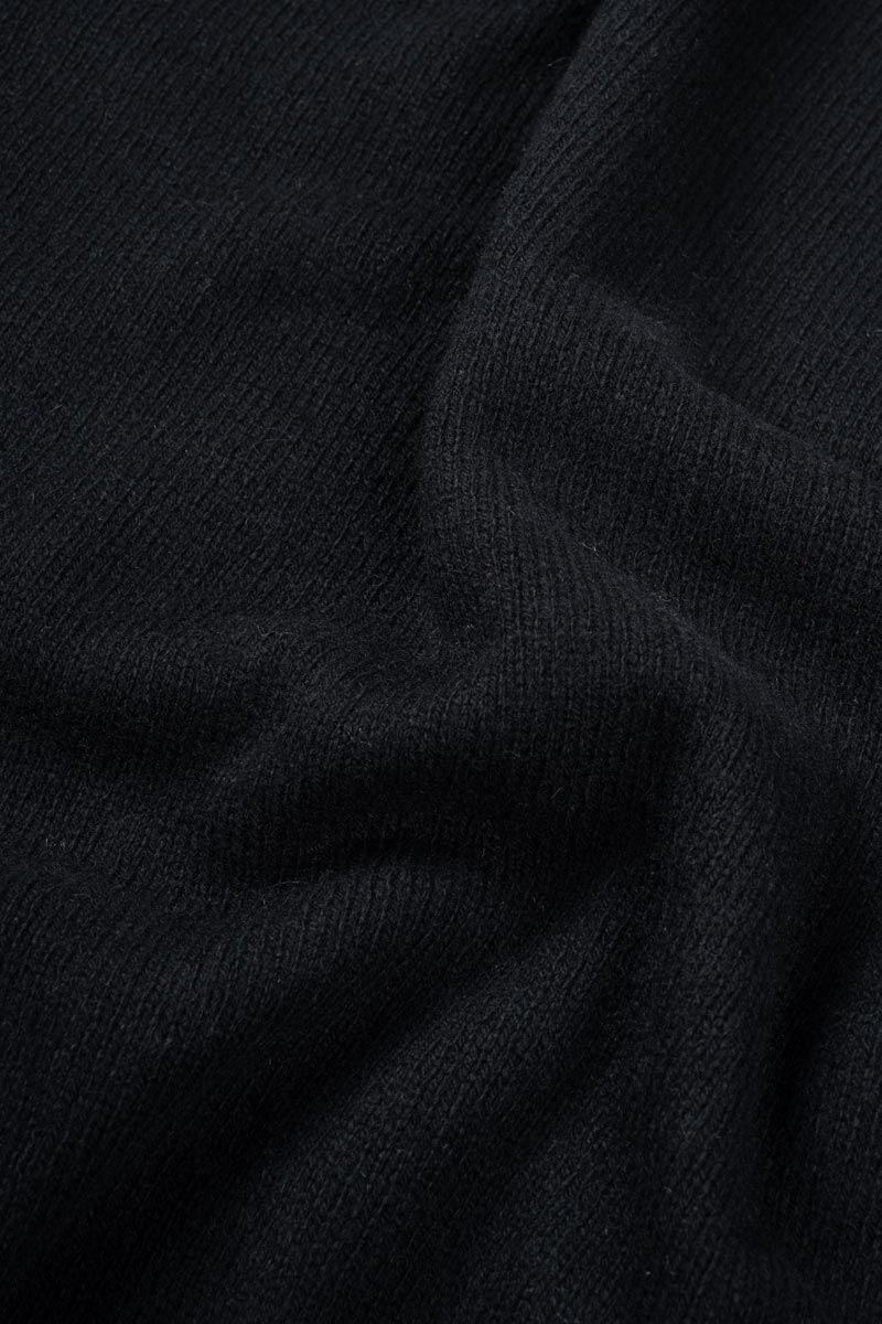 Nero Ardesia | Maglione uomo paricollo cashmere rigenerato