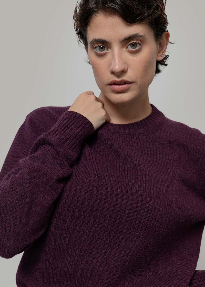 Maglia Girocollo Donna Lana Rigenerata Laura Viola - Rifò Lab Moda circolare made in Italy