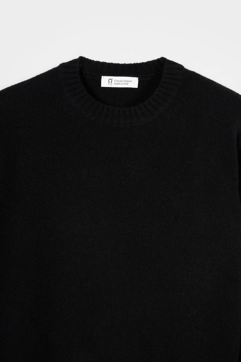 Nero Ardesia | Maglia Donna Lana Rigenerata Laura