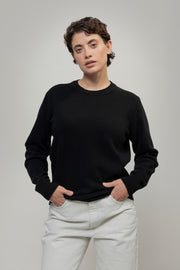 Nero Ardesia | Maglia Donna Lana Rigenerata Laura