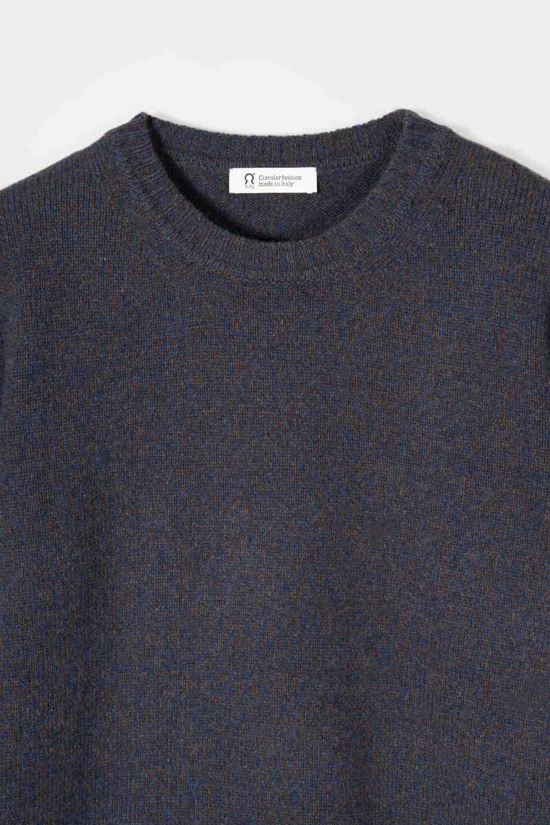 Maglione Cashmere Girocollo Uomo Romeo - Rifò Lab Moda circolare made in Italy
Blu Violato