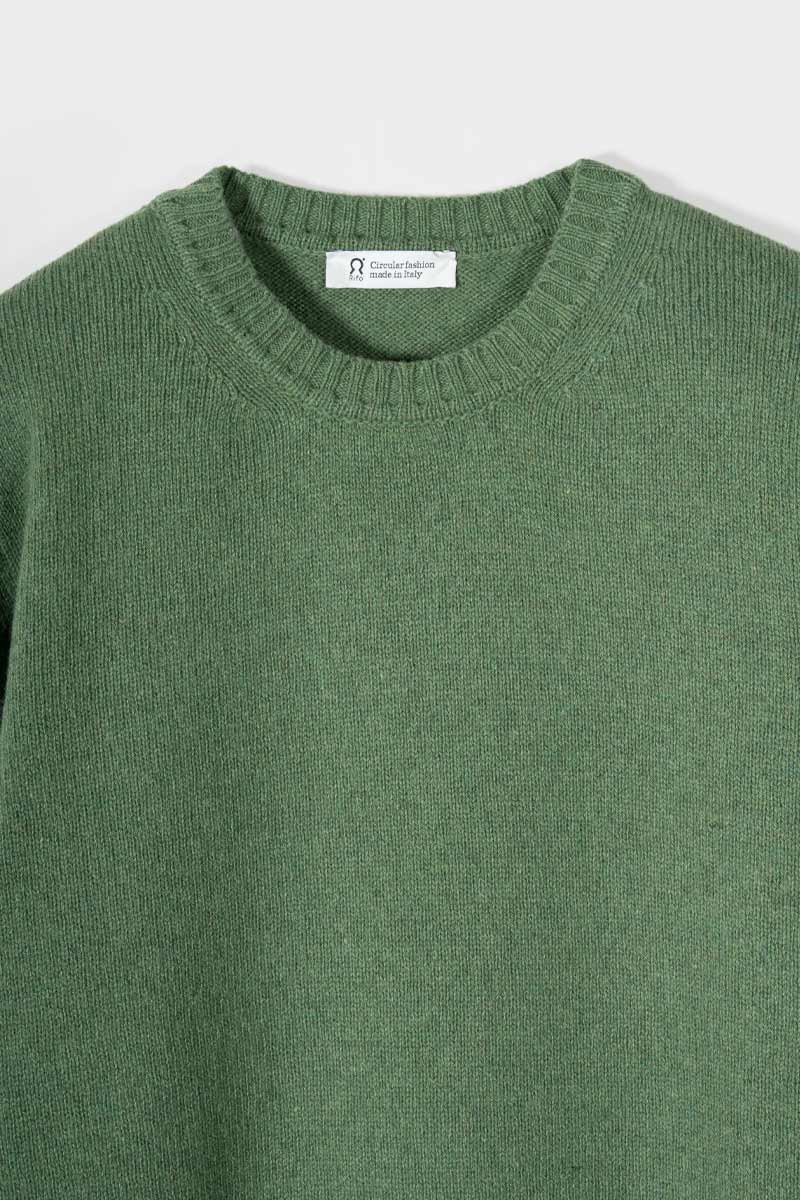 Maglione Cashmere Girocollo Uomo Romeo - Rifò Lab Moda circolare made in Italy
Verde Bietola