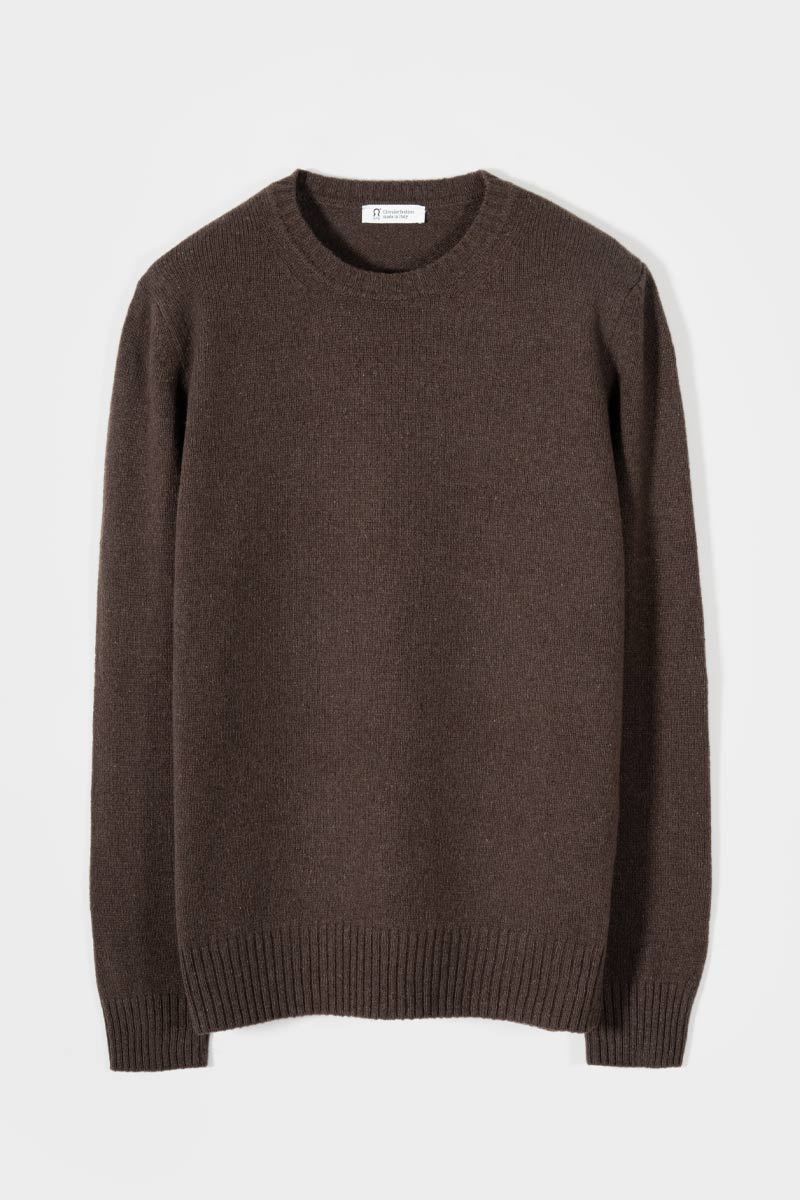 Maglione Cashmere Girocollo Uomo Romeo - Rifò Lab Moda circolare made in Italy
Marrone Corteccia