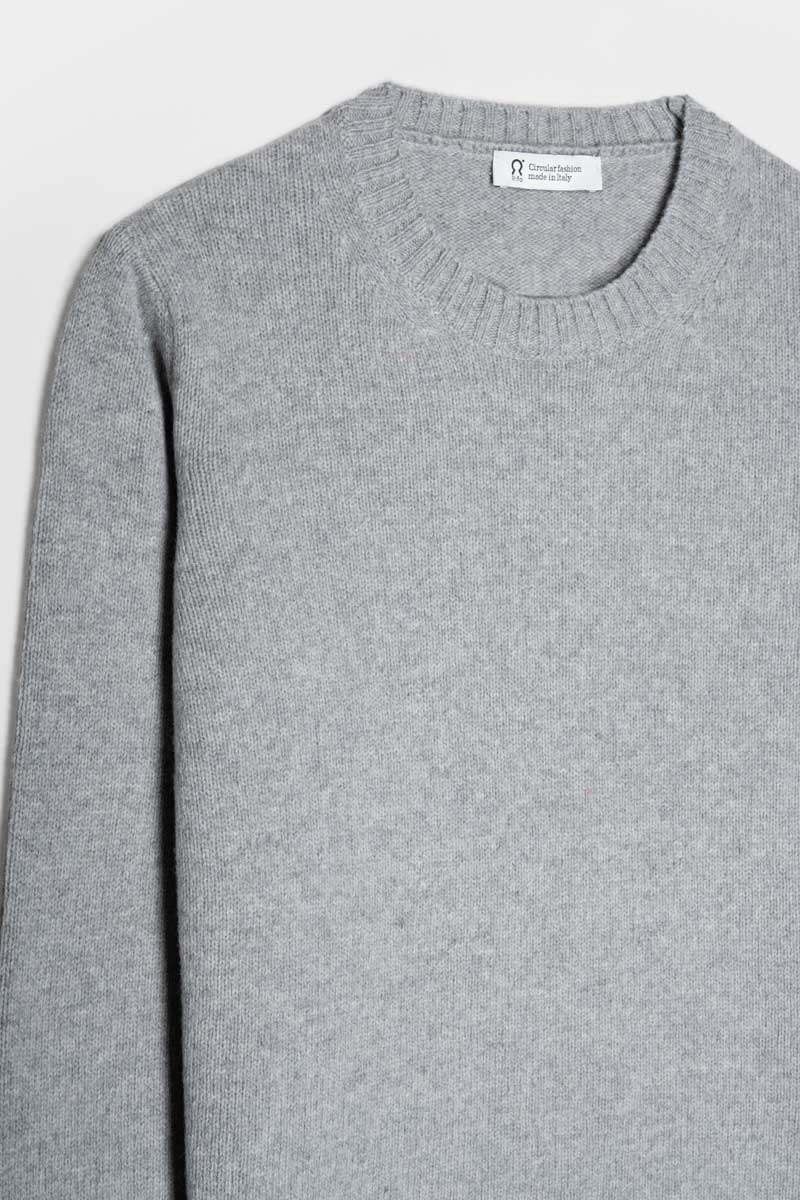 Grigio Calce | Maglia Donna Lana Rigenerata Laura