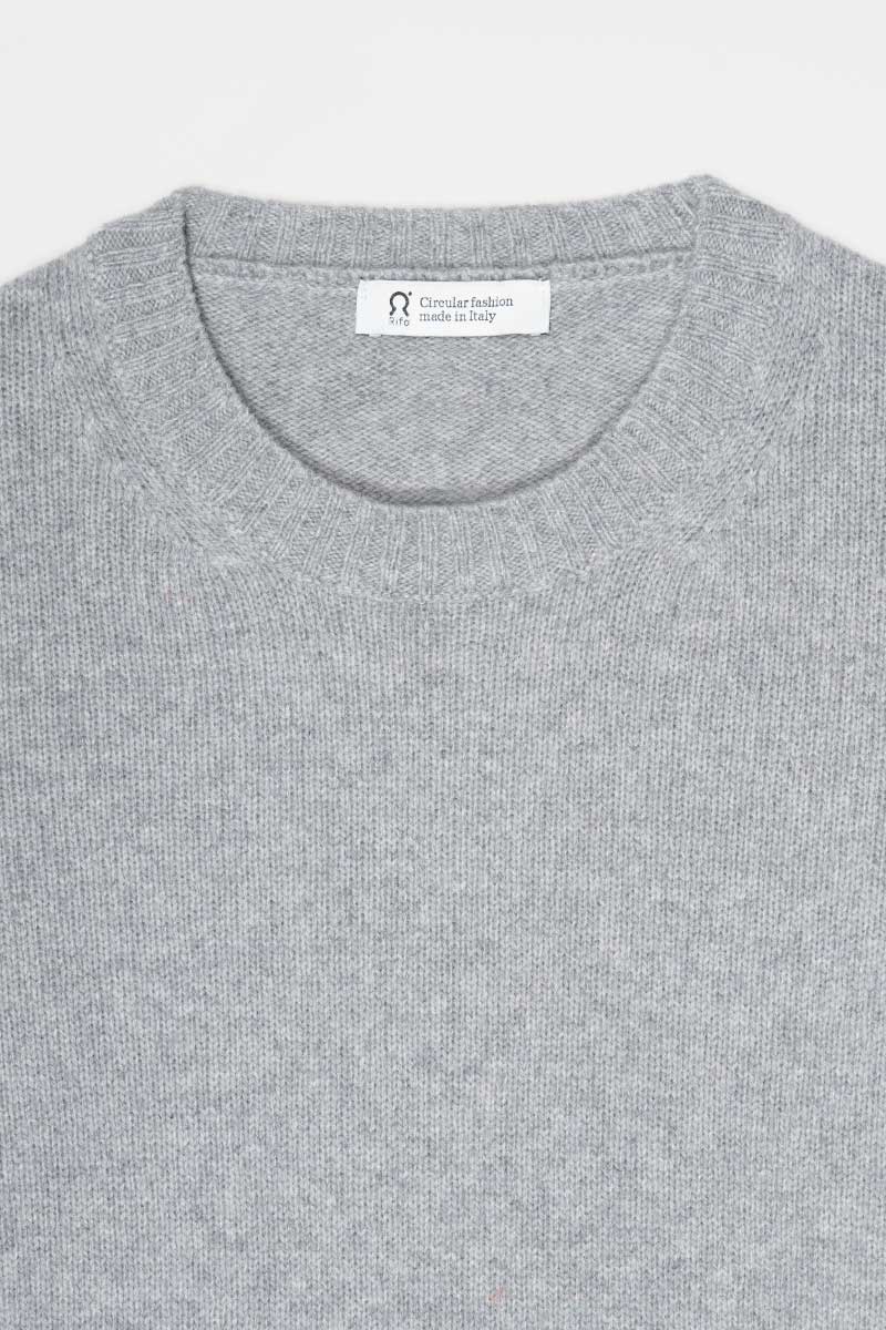 Grigio Calce | Maglia Donna Lana Rigenerata Laura