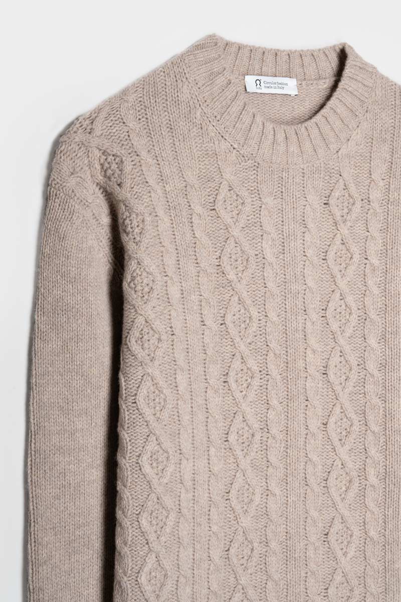 Maglia Unisex Lana Rigenerata Amos Beige