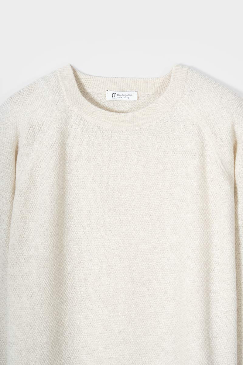 Maglioncino Uomo Lana Extrafine Maglia Girocollo Massimo - Rifò Lab Moda circolare made in Italy
Beige Papiro