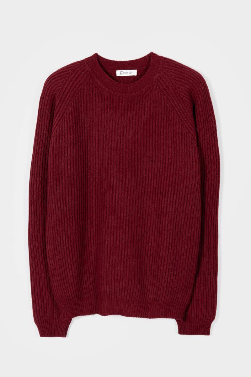 Maglione Uomo Cashmere Rigenerato a Coste Sante - Rifò Lab Moda circolare made in Italy 