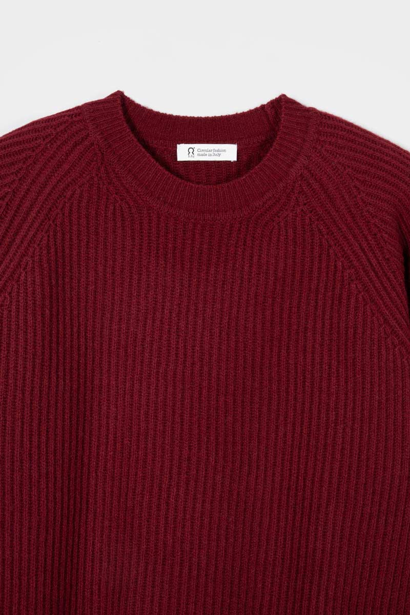Maglione Uomo Cashmere Rigenerato a Coste Sante - Rifò Lab Moda circolare made in Italy 