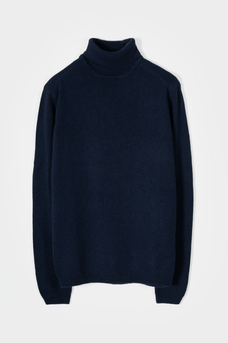 Dolcevita Uomo Cashmere Riciclato Maglione Collo Alto Uomo Dimitri - Rifò Lab Moda circolare made in Italy
Blu Mora