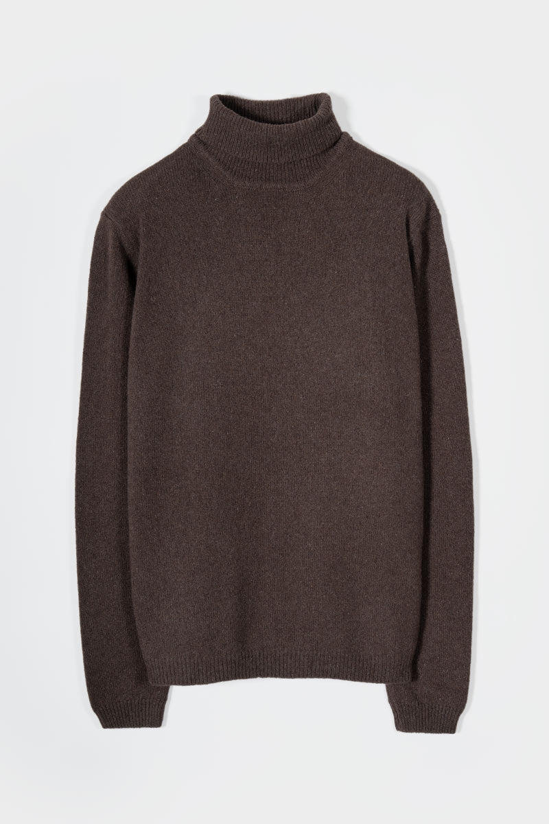 Dolcevita Uomo Cashmere Riciclato Maglione Collo Alto Uomo Dimitri - Rifò Lab Moda circolare made in Italy
Marrone Corteccia