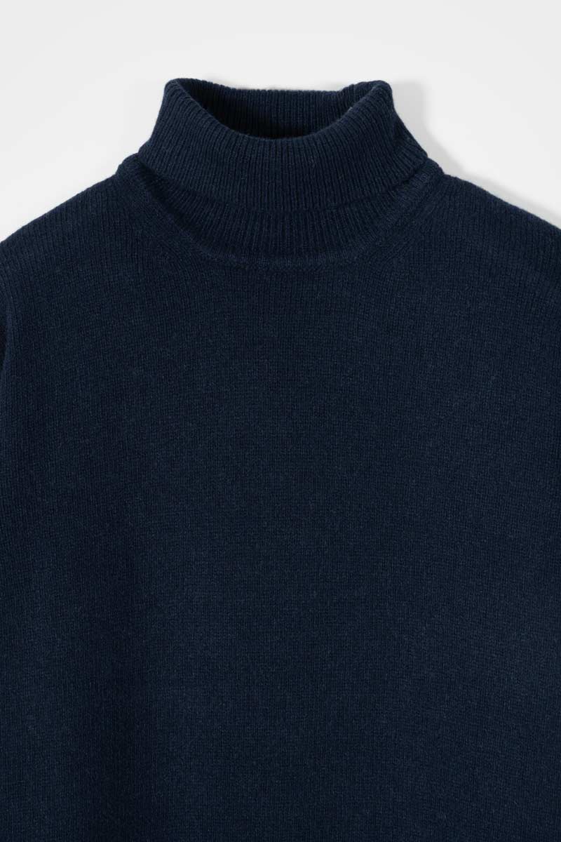 Dolcevita Uomo Cashmere Riciclato Maglione Collo Alto Uomo Dimitri - Rifò Lab Moda circolare made in Italy
Blu Mora
