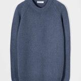 Maglia Cashmere Uomo Donegal Girocollo Blu Biagio - Rifò Lab Moda circolare made in Italy