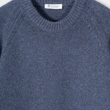 Maglia Cashmere Uomo Donegal Girocollo Blu Biagio - Rifò Lab Moda circolare made in Italy