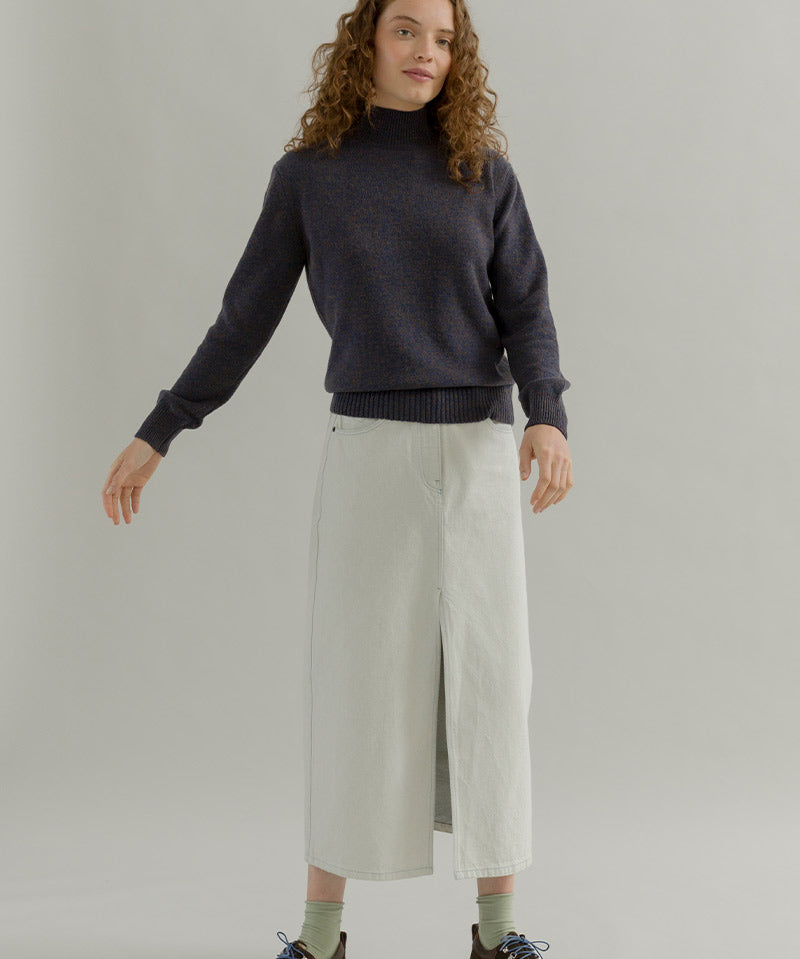 Maglia Collo Alto Cashmere Donna Ada - Rifò moda circolare made in Italy
Blu Violetto